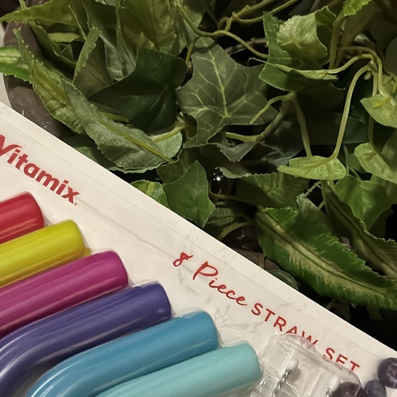 NEW Vitamix brand Stainless Steel Straws with Silicone Tips & Cleaning Brushes - Picture 3 of 8